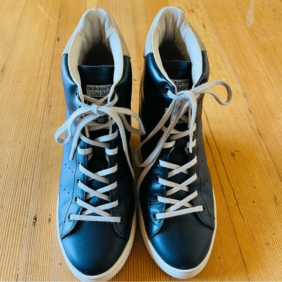 Adidas Stan Smith black wedge size 9 - Picture 2 of 7